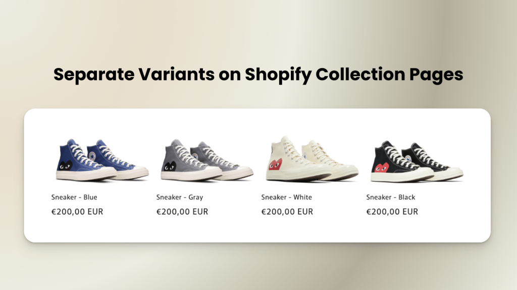 How to Show Variants as Separate Products on Shopify Collection Pages