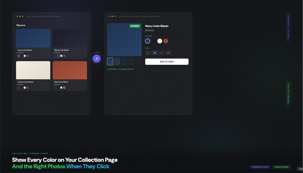 Show Every Color on Your Shopify Collection Page (And the Right Photos When They Click)