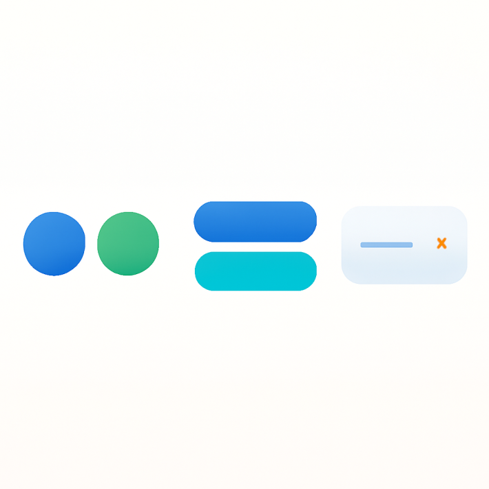 Button vs circle vs dropdown variant selectors