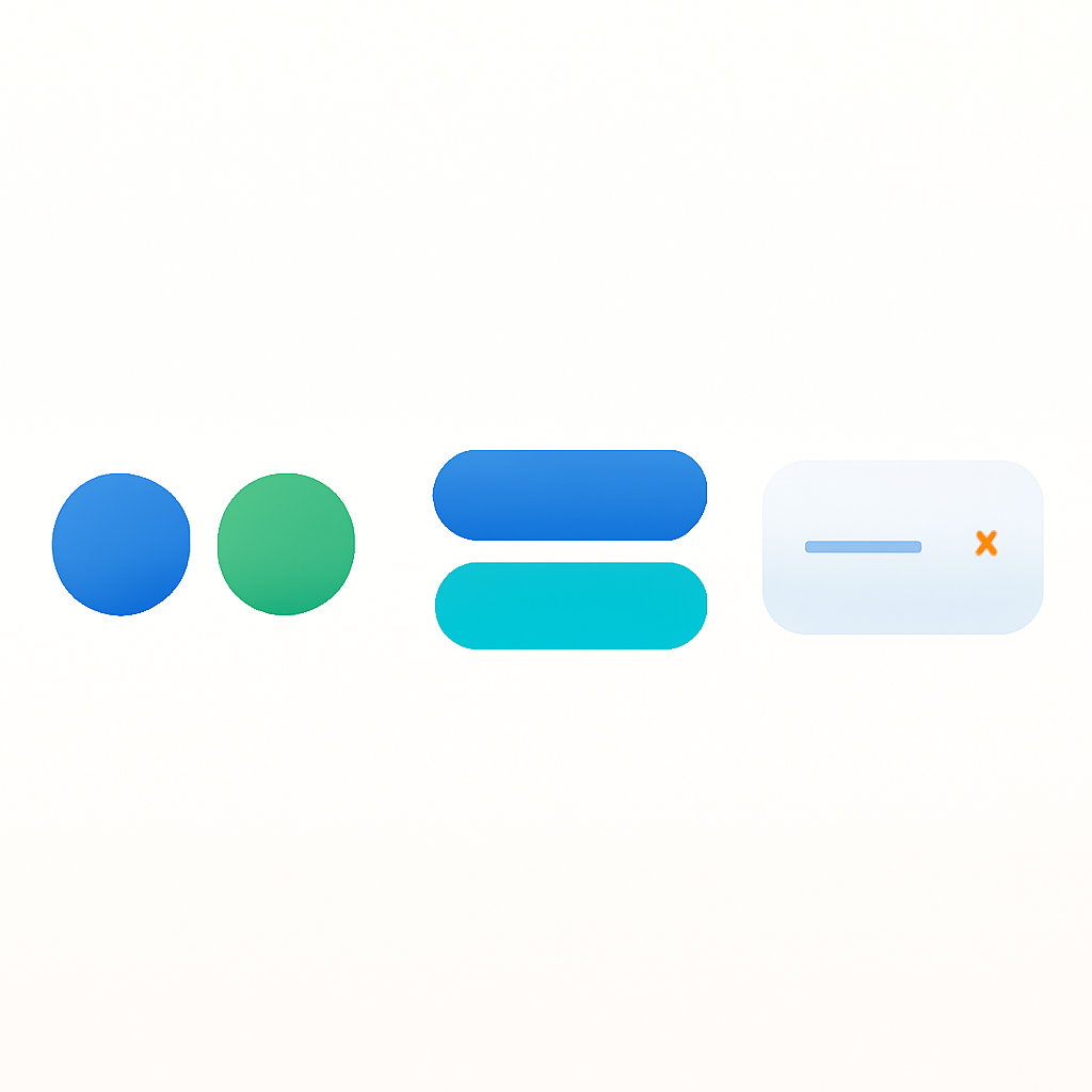 Button vs circle vs dropdown: variant selectors