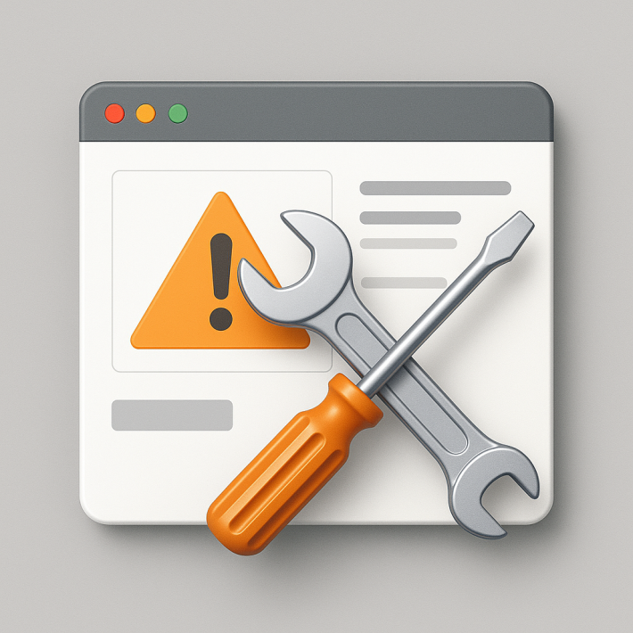 Dépannage page produit avec avertissement