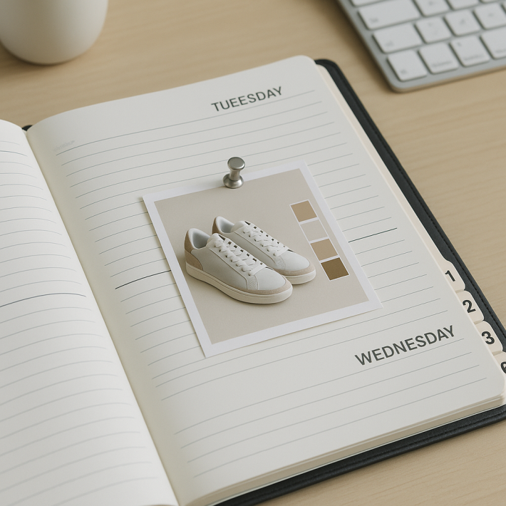 Agenda FAQ avec nuanciers et produit