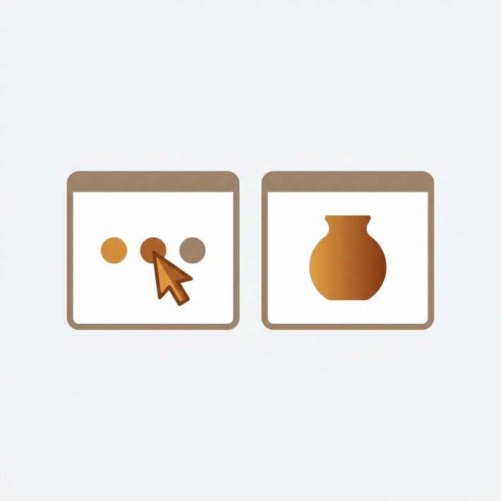 a cursor clicking a color swatch on a shopify product page with the main product image visibly switching color